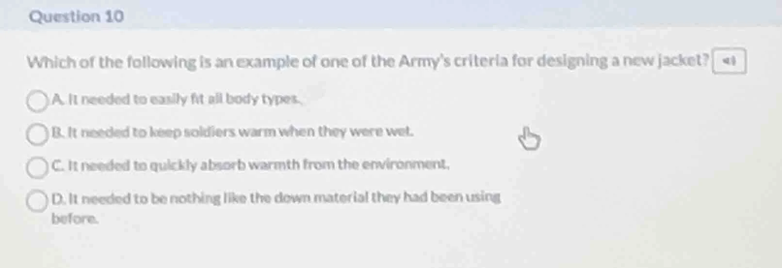 question 10 which of the following is an example of one of the armys cr…