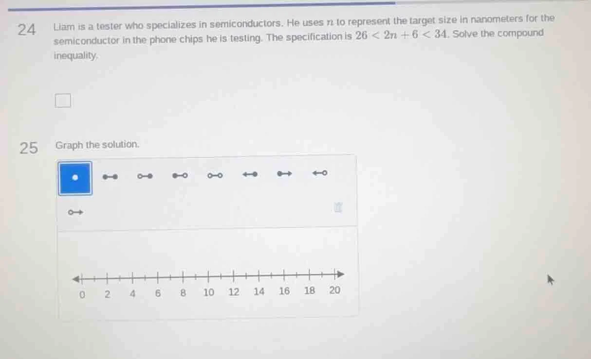 24 liam is a tester who specializes in semiconductors. he uses n to rep…