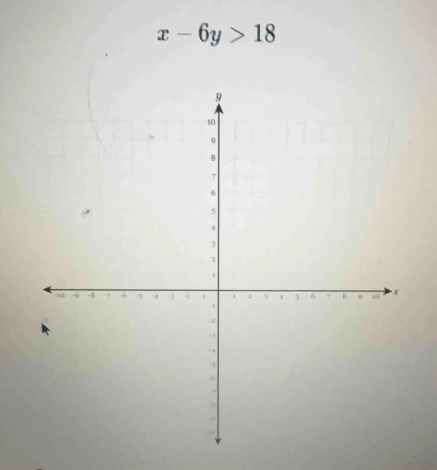 x - 6y > 18