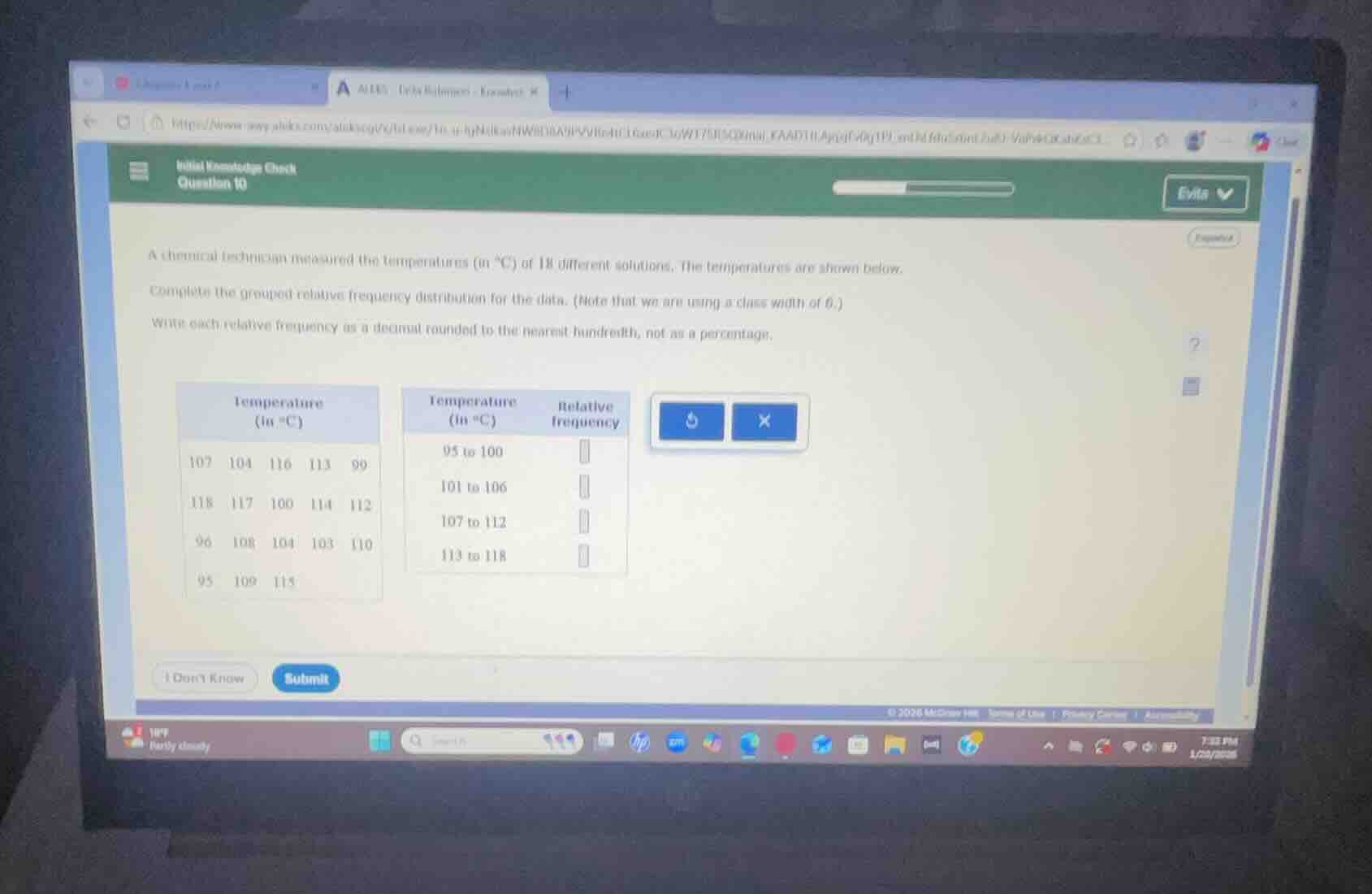 initial knowledge check question 10 a chemical technician measured the …