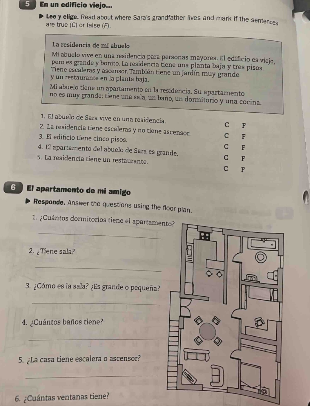 5 en un edificio viejo... lee y elige. read about where saras grandfath…