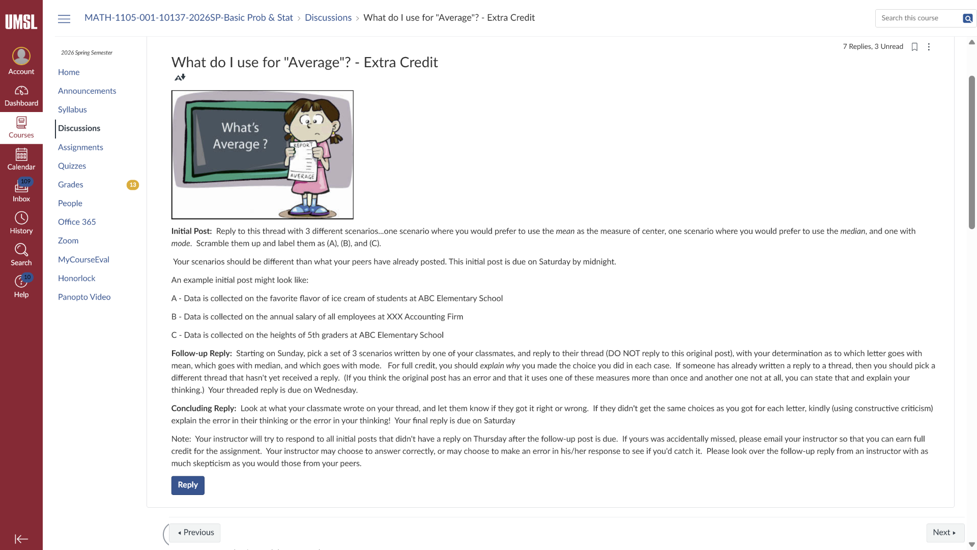 what do i use for \average\? - extra credit initial post: reply to this…