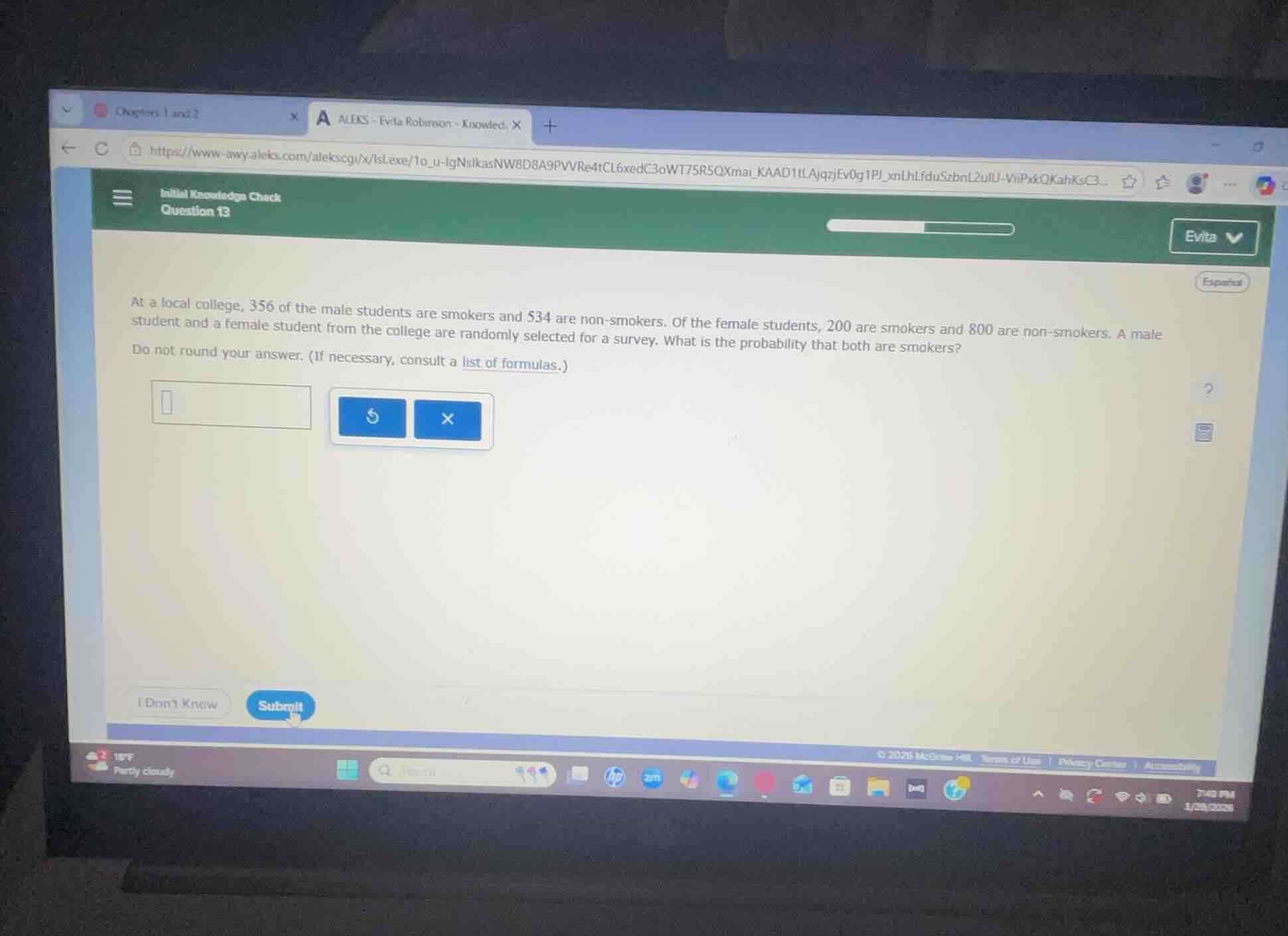 at a local college, 356 of the male students are smokers and 534 are no…