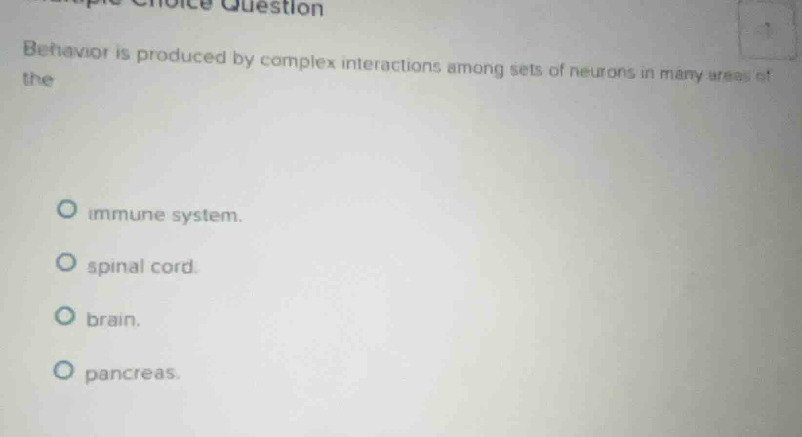 multiple choice question behavior is produced by complex interactions a…