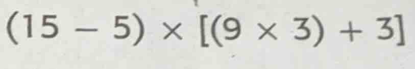 (15 - 5) × (9 × 3) + 3