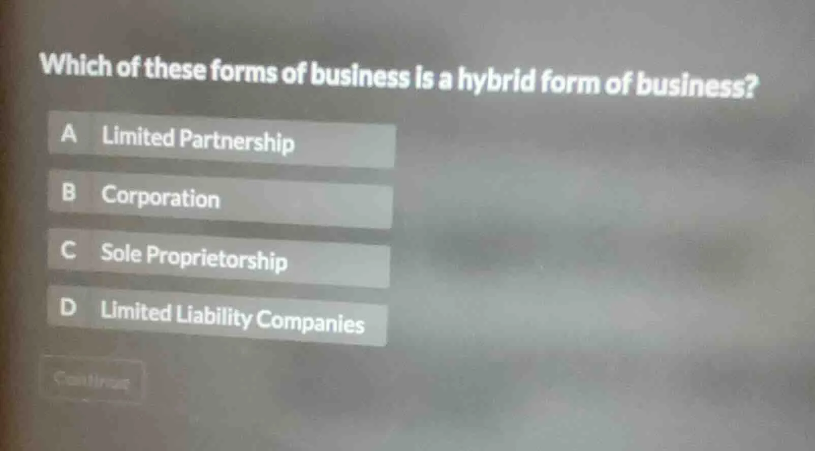 which of these forms of business is a hybrid form of business? a limite…