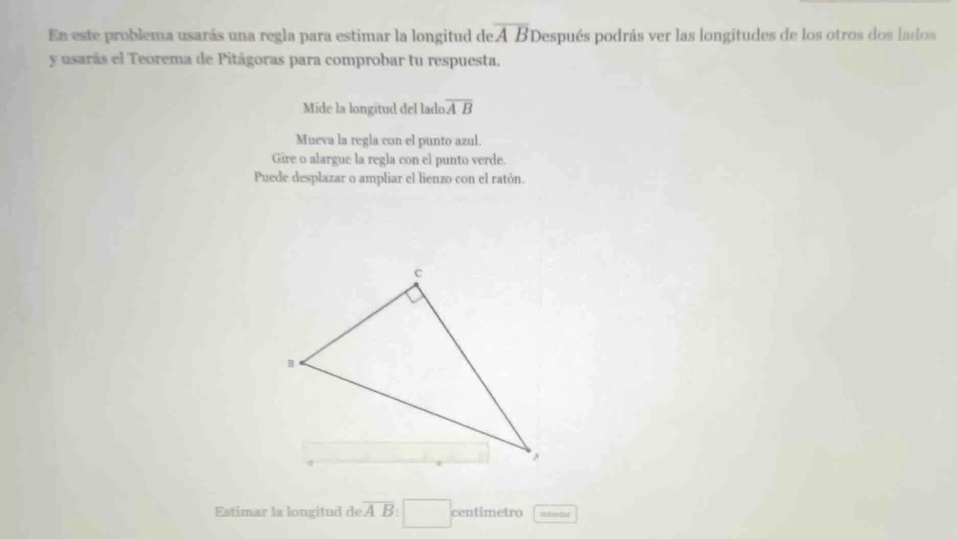 en este problema usarás una regla para estimar la longitud de \\(\\over…