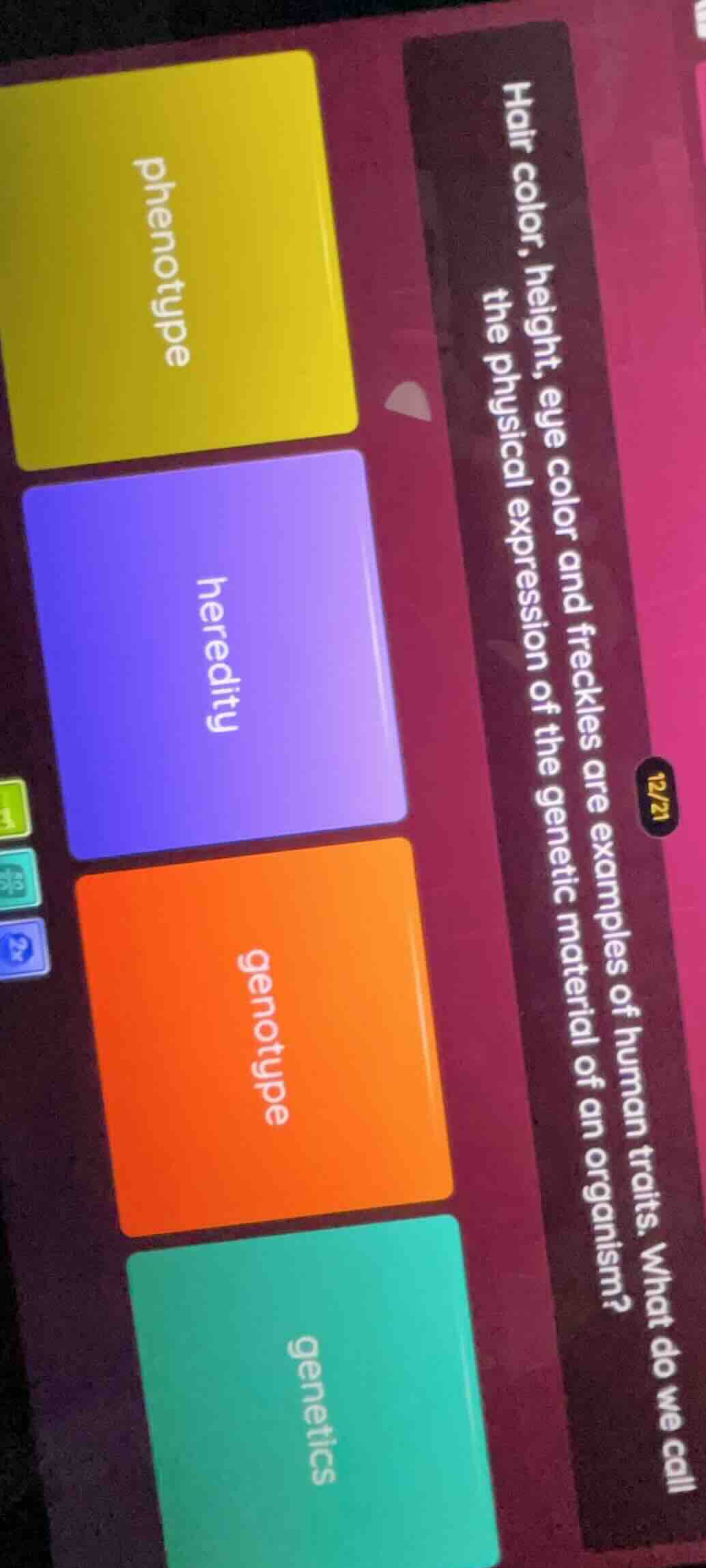 hair color, height, eye color and freckles are examples of human traits…