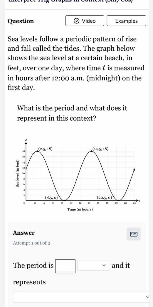 question sea levels follow a periodic pattern of rise and fall called t…