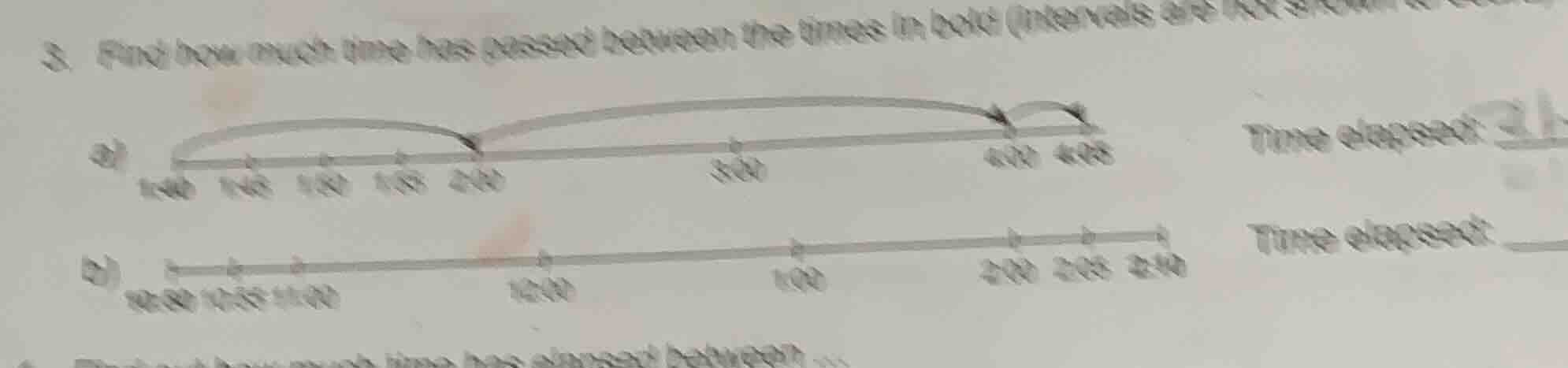 3. find how much time has passed between the times in bold (intervals a…