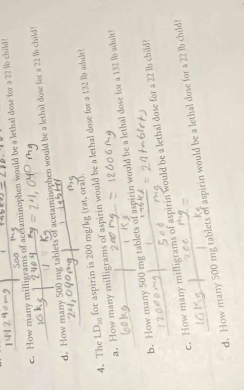 3. 1412 grams how many milligrams of acetaminophen would be a lethal do…