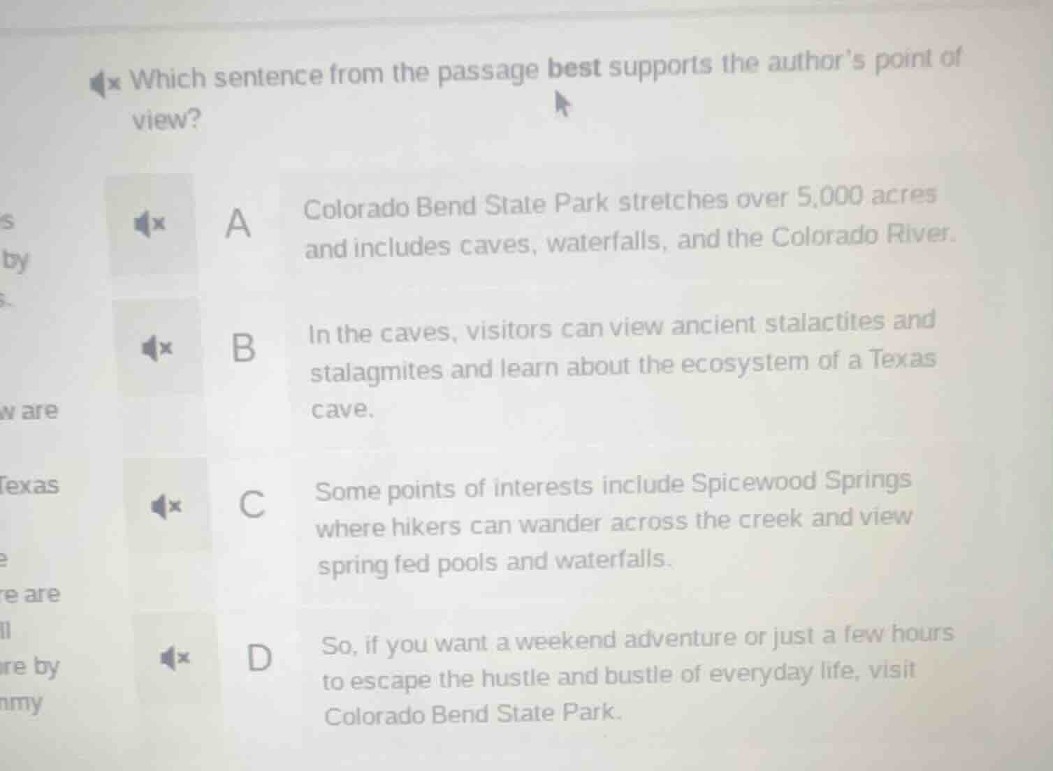 which sentence from the passage best supports the authors point of view…