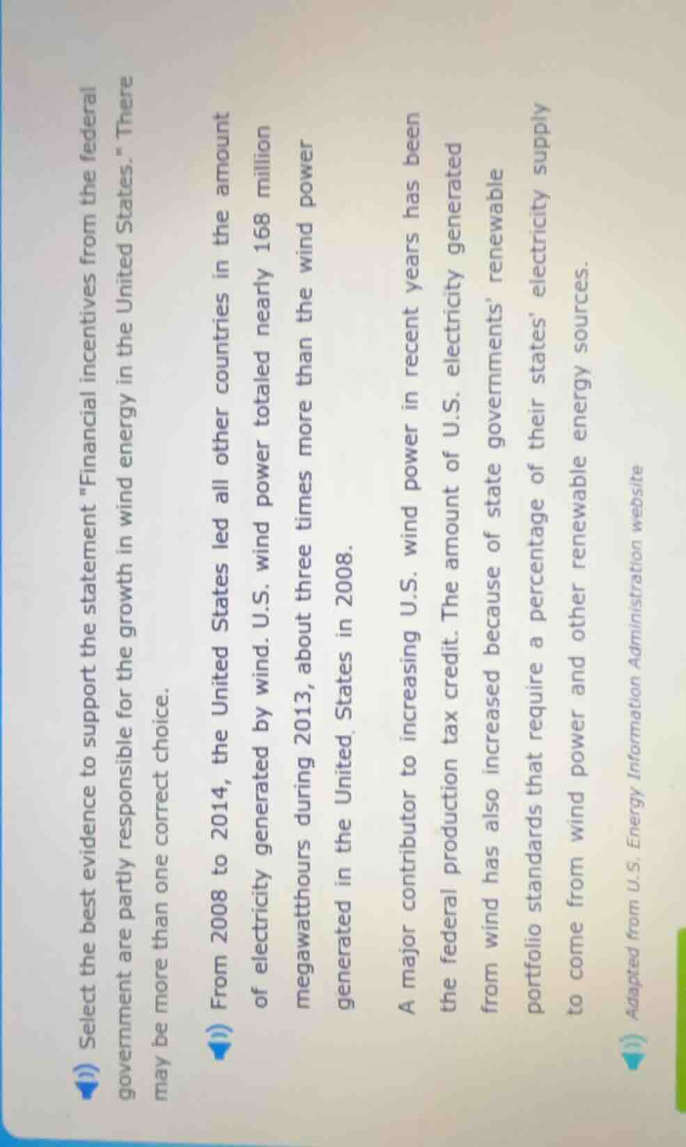 select the best evidence to support the statement \financial incentives…