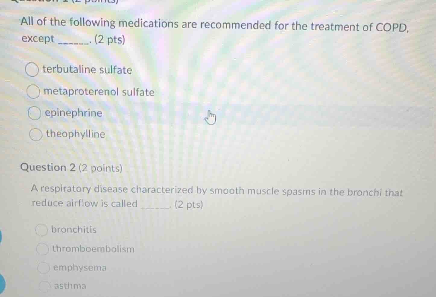 all of the following medications are recommended for the treatment of c…