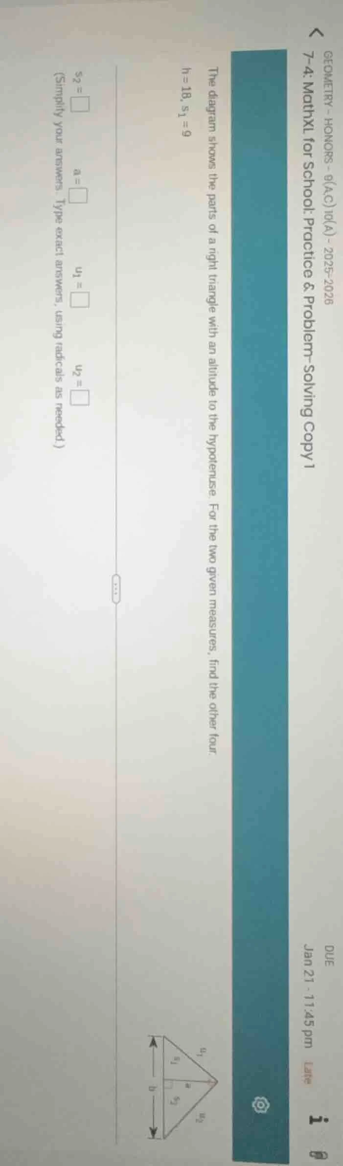 geometry - honors - 9(ac)10(a) - 2025-2028 7-4: mathxl for school: prac…