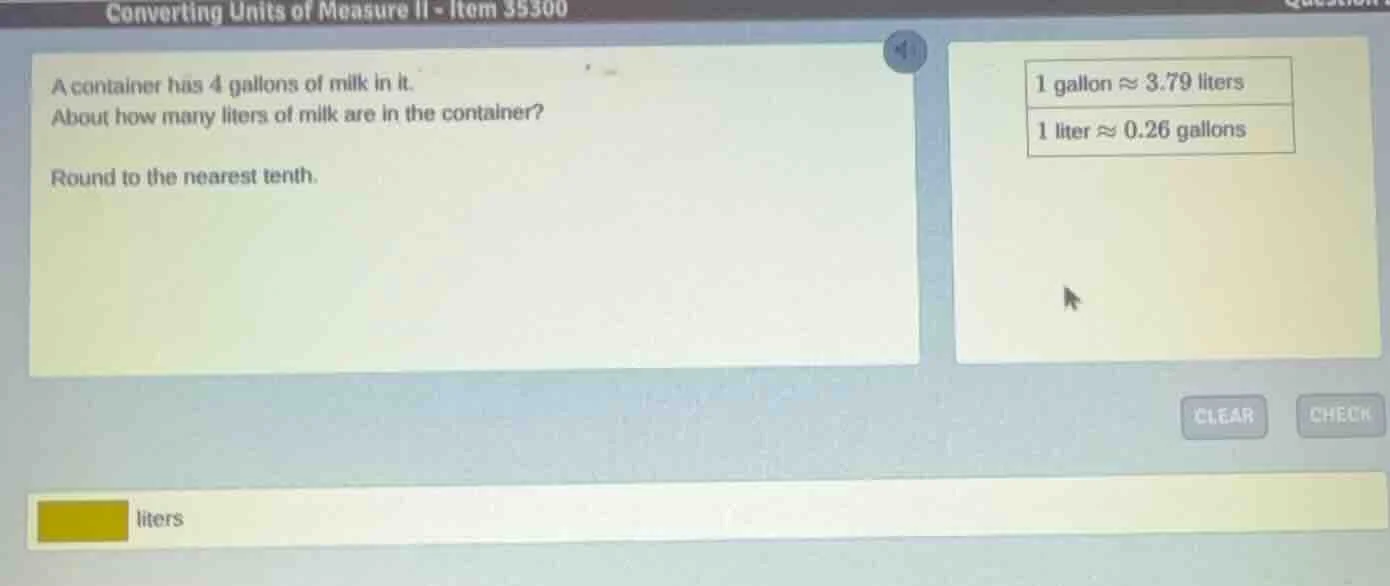 converting units of measure ii - item 35300 a container has 4 gallons o…