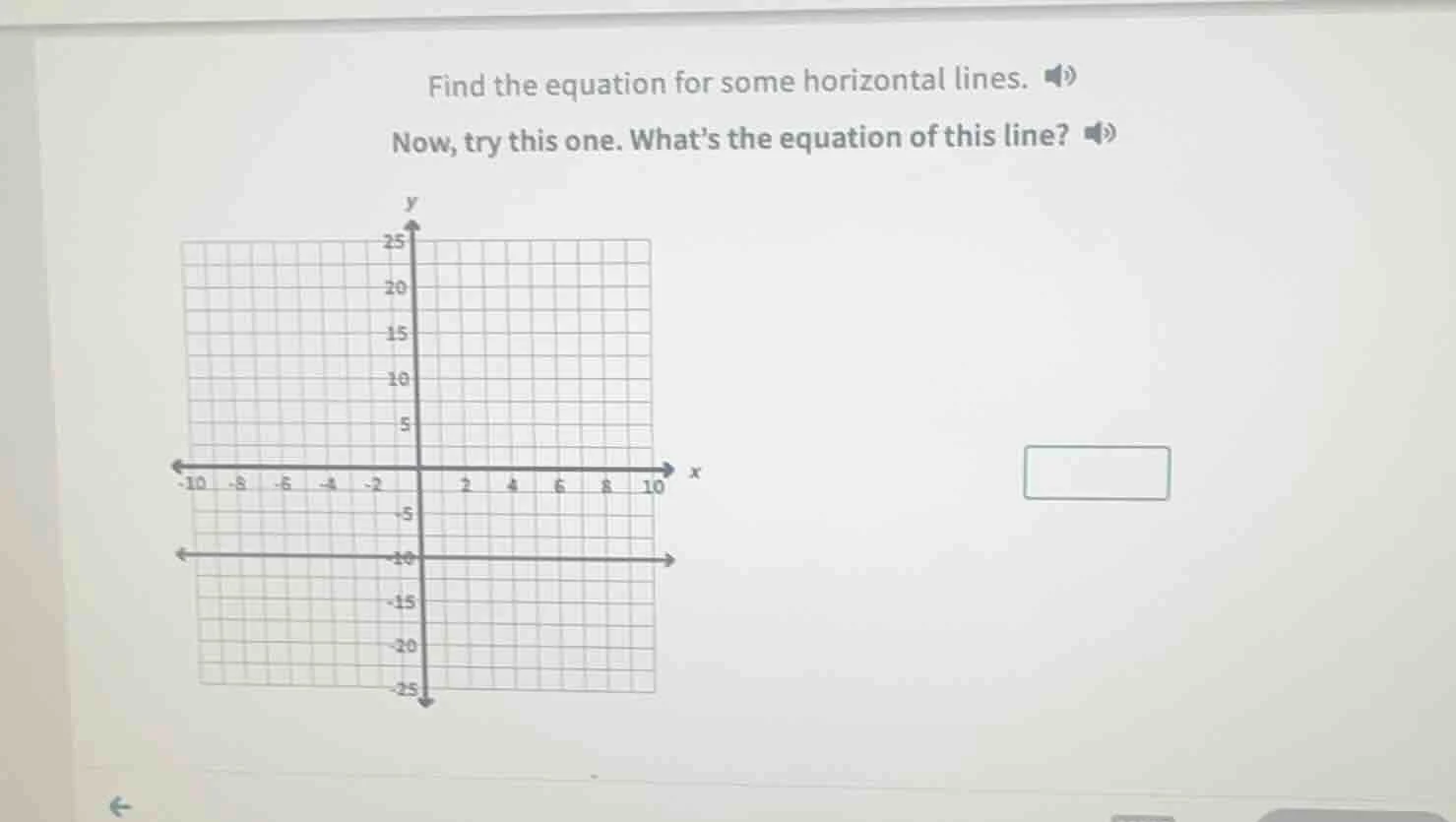 find the equation for some horizontal lines. now, try this one. whats t…