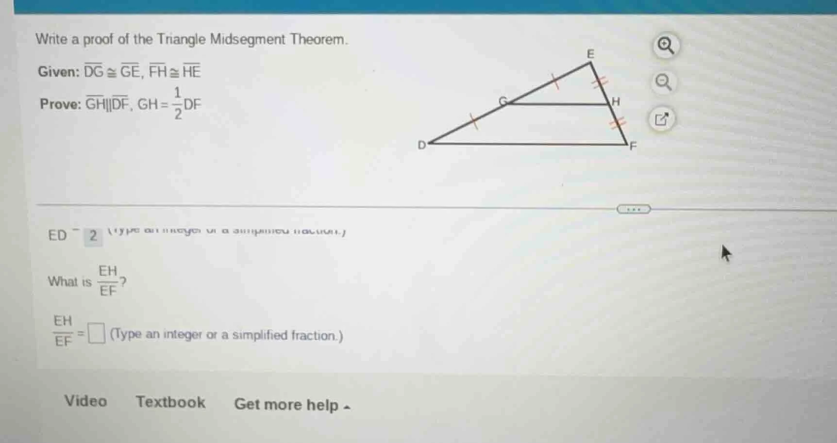 write a proof of the triangle midsegment theorem. given: \\(\\overline{…