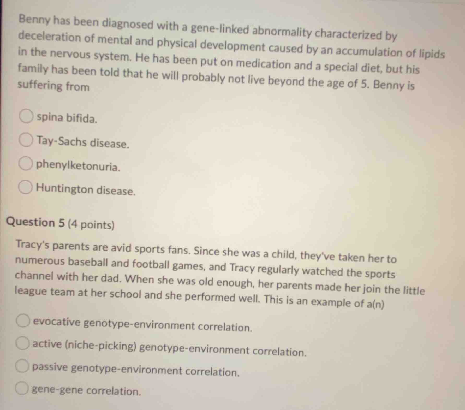 benny has been diagnosed with a gene - linked abnormality characterized…