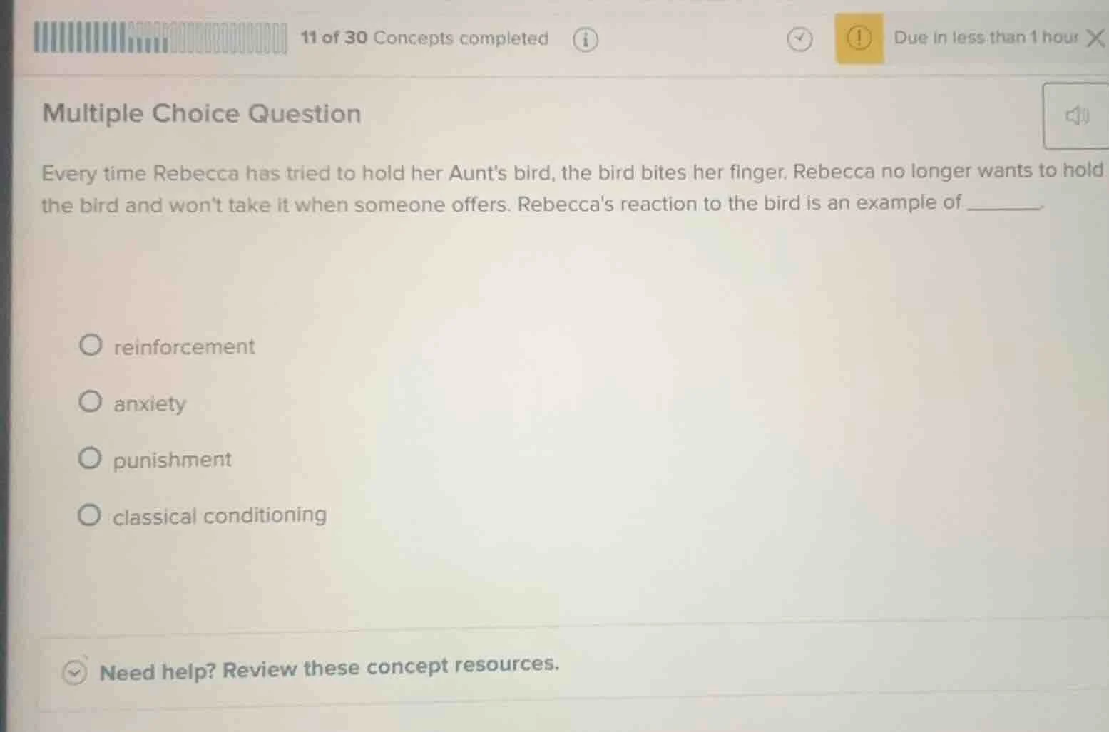 multiple choice question every time rebecca has tried to hold her aunts…