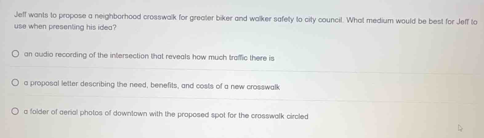 jeff wants to propose a neighborhood crosswalk for greater biker and wa…