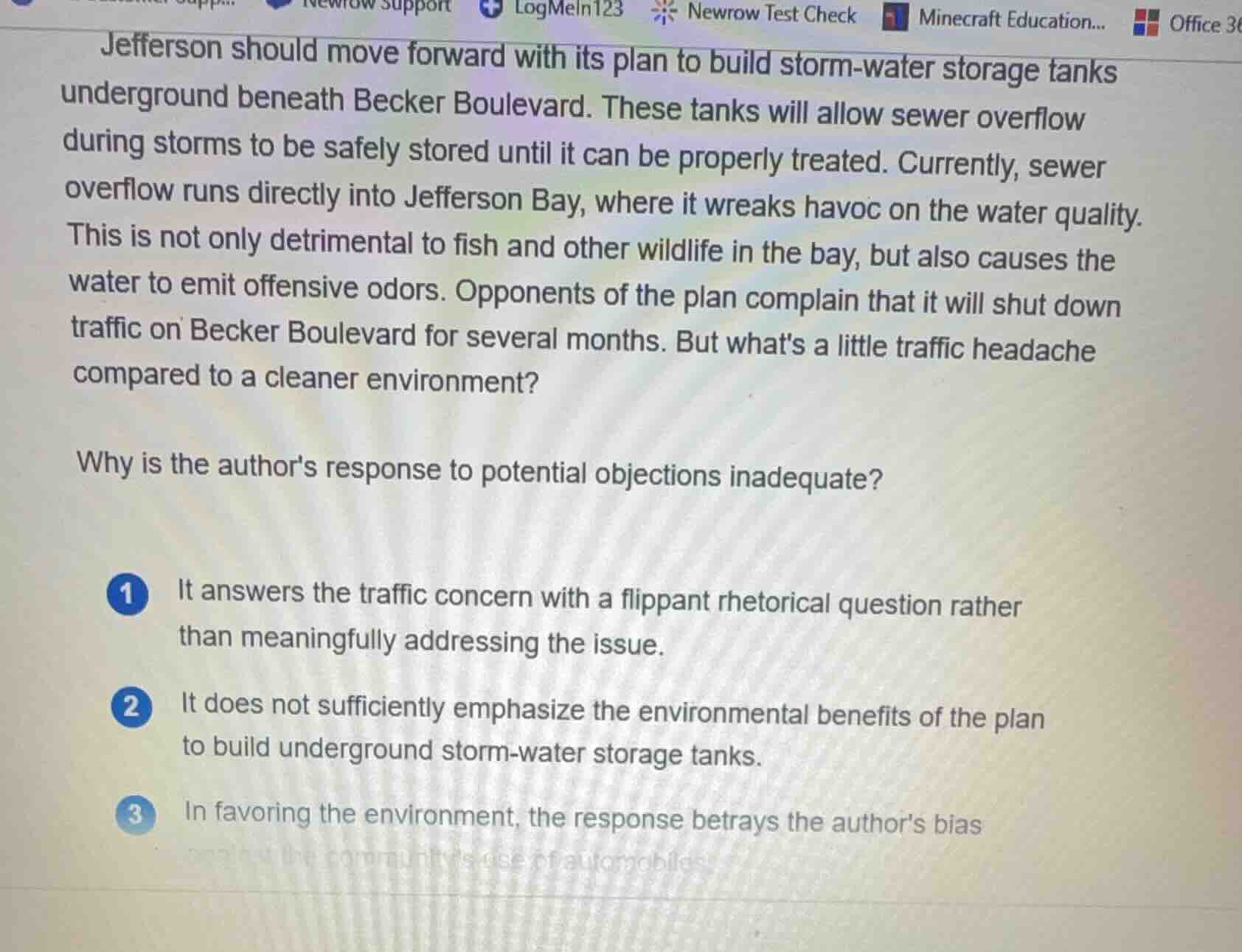 jefferson should move forward with its plan to build storm - water stor…