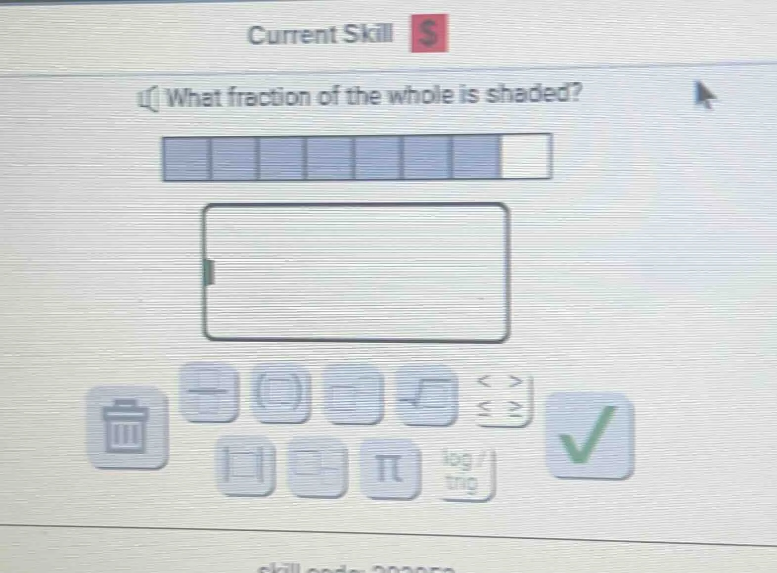 what fraction of the whole is shaded?