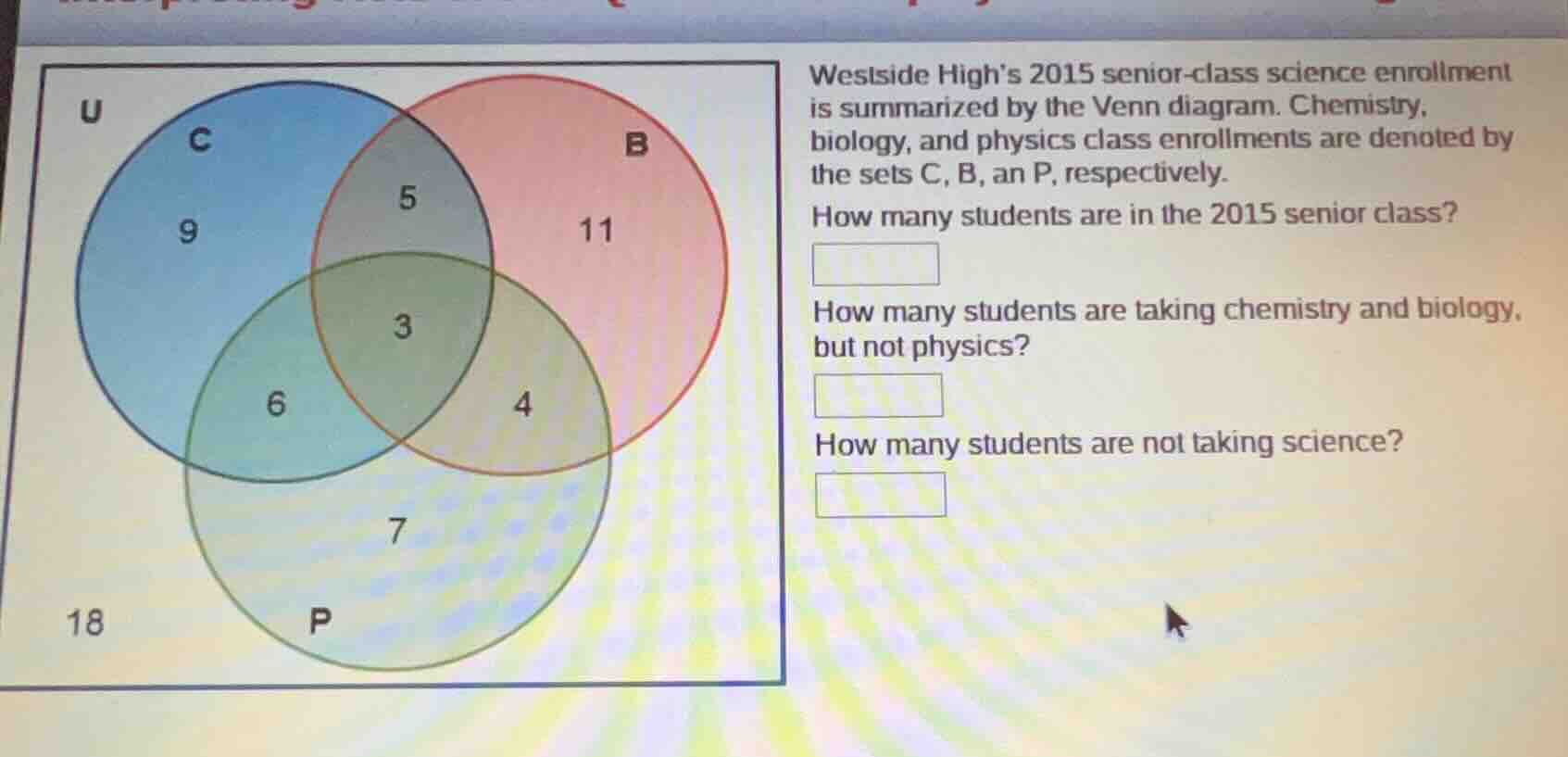 westside highs 2015 senior - class science enrollment is summarized by …