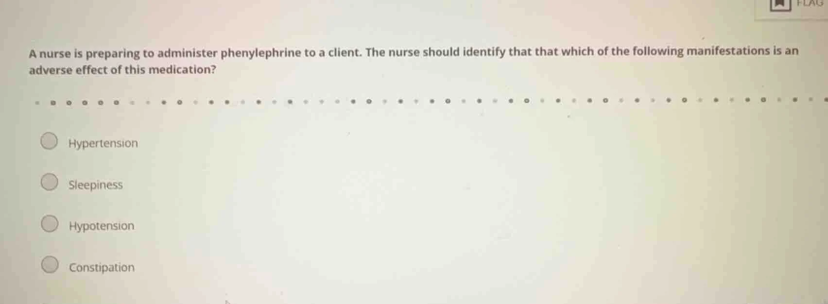 a nurse is preparing to administer phenylephrine to a client. the nurse…