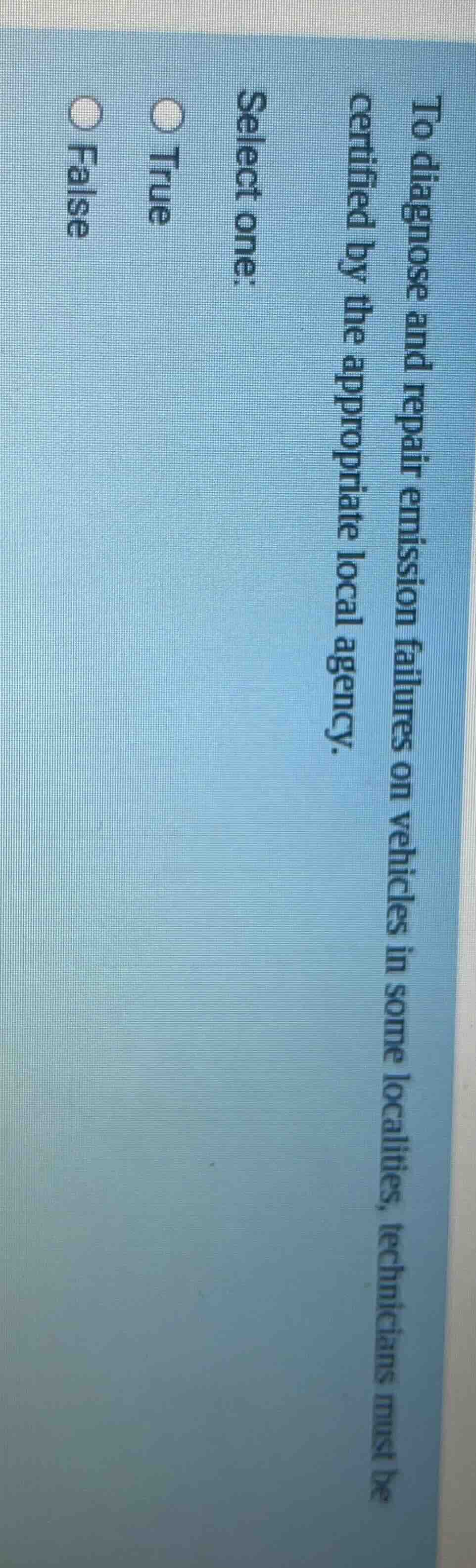 to diagnose and repair emission failures on vehicles in some localities…