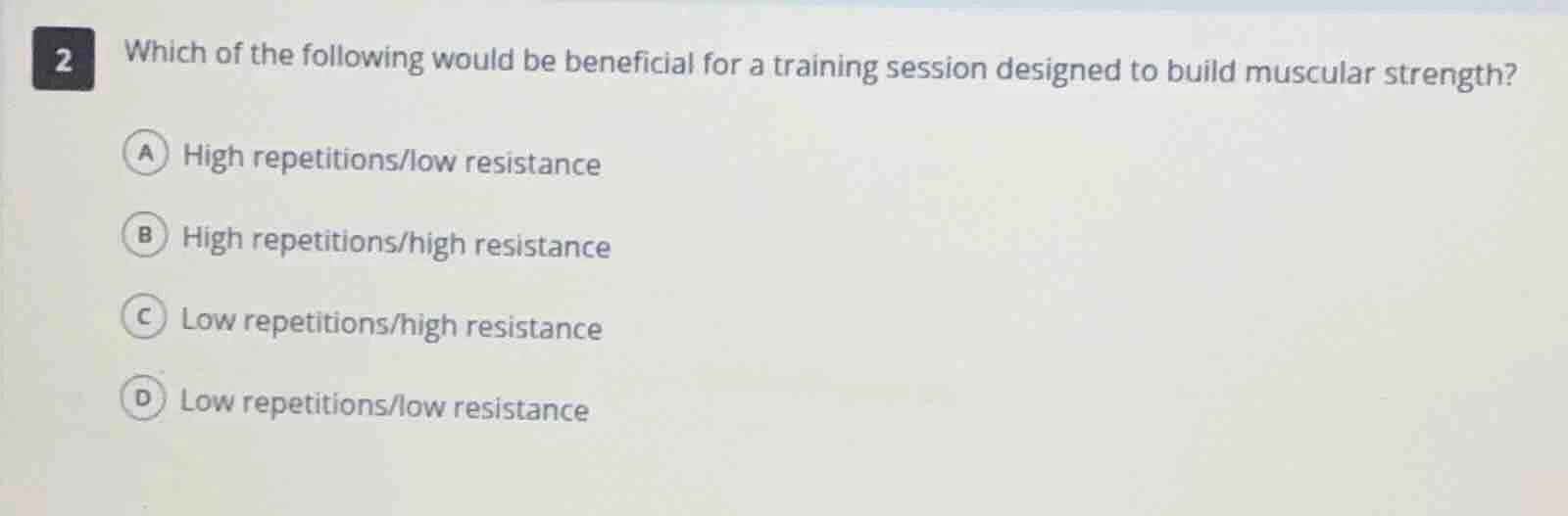 2 which of the following would be beneficial for a training session des…