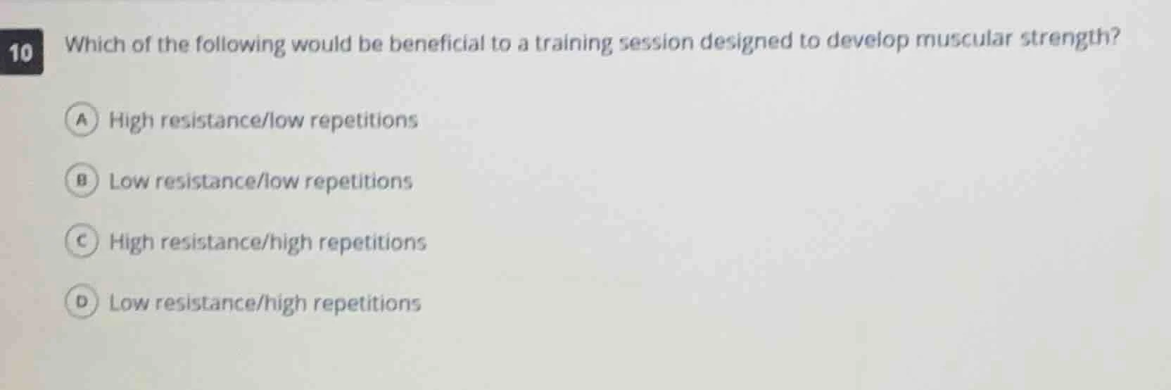 10 which of the following would be beneficial to a training session des…