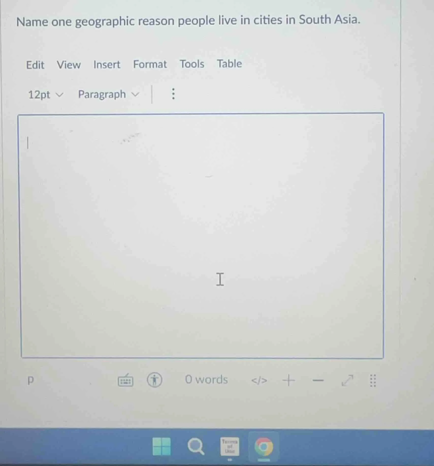 name one geographic reason people live in cities in south asia.