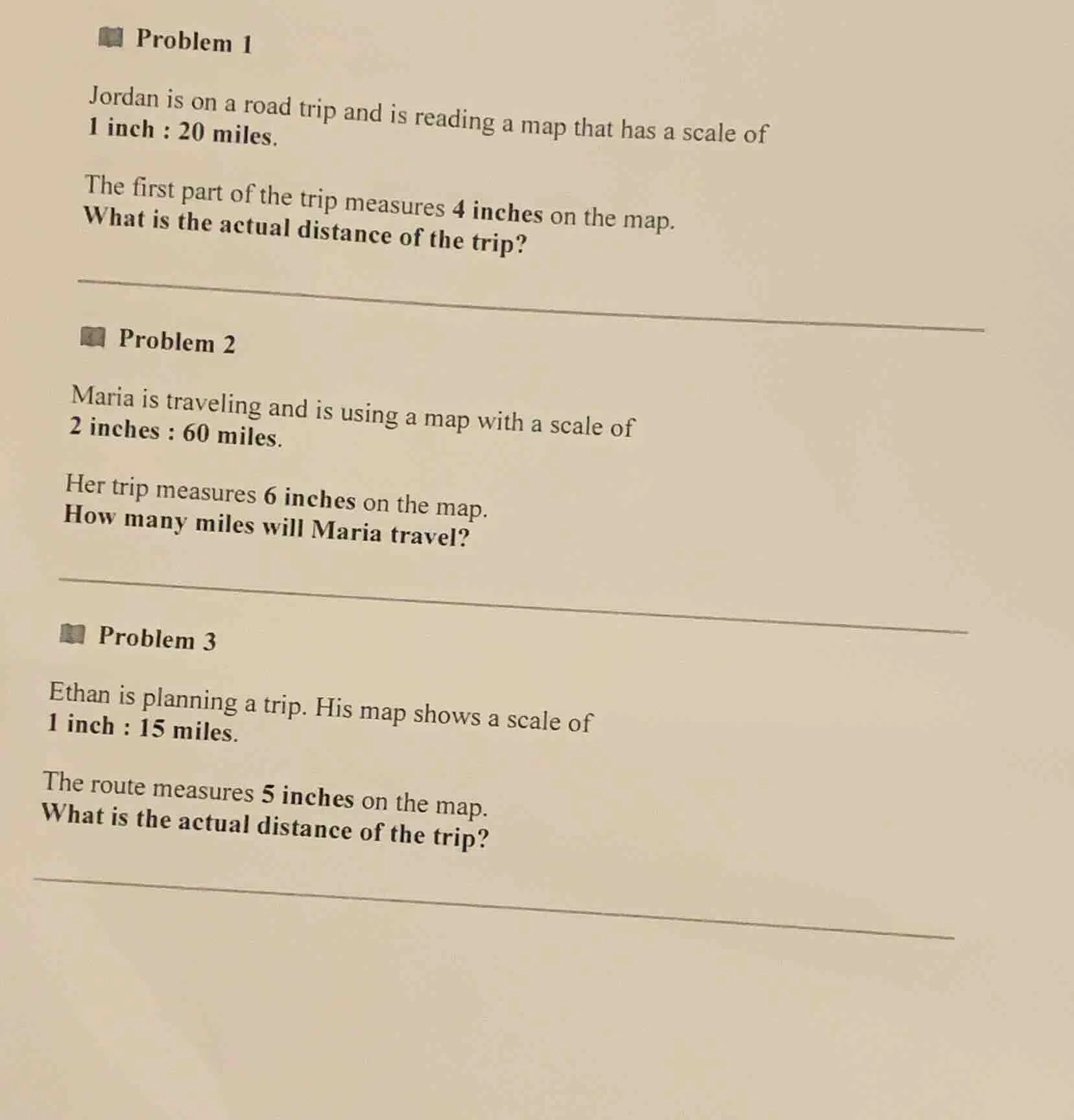 problem 1 jordan is on a road trip and is reading a map that has a scal…