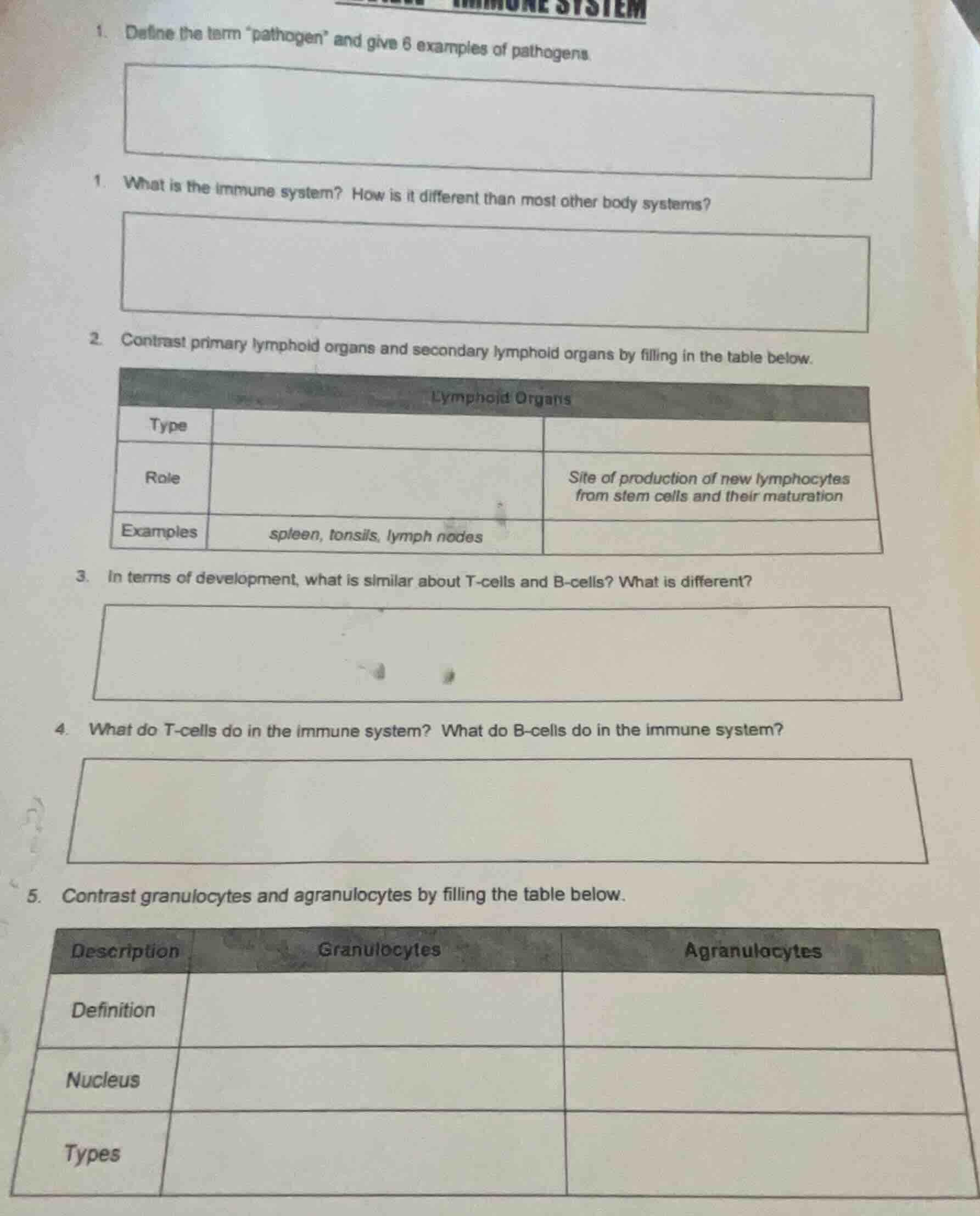 1. define the term pathogen and give 6 examples of pathogens 1. what is…