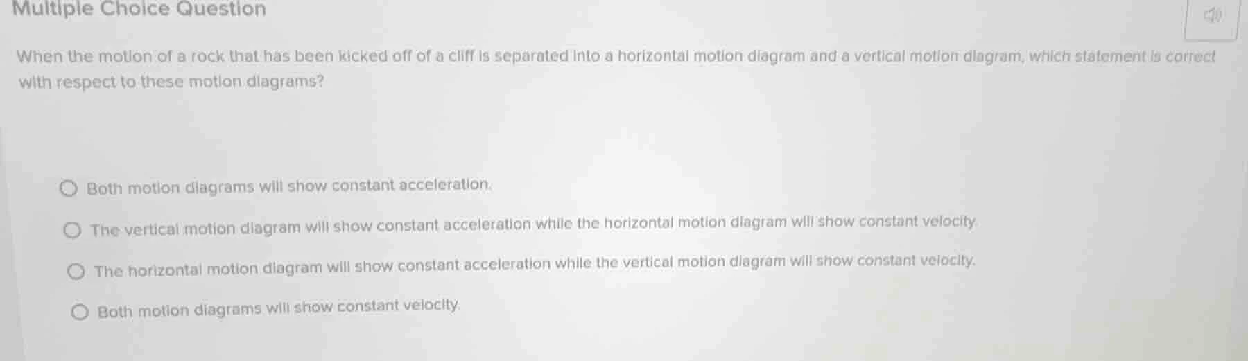 multiple choice question when the motion of a rock that has been kicked…