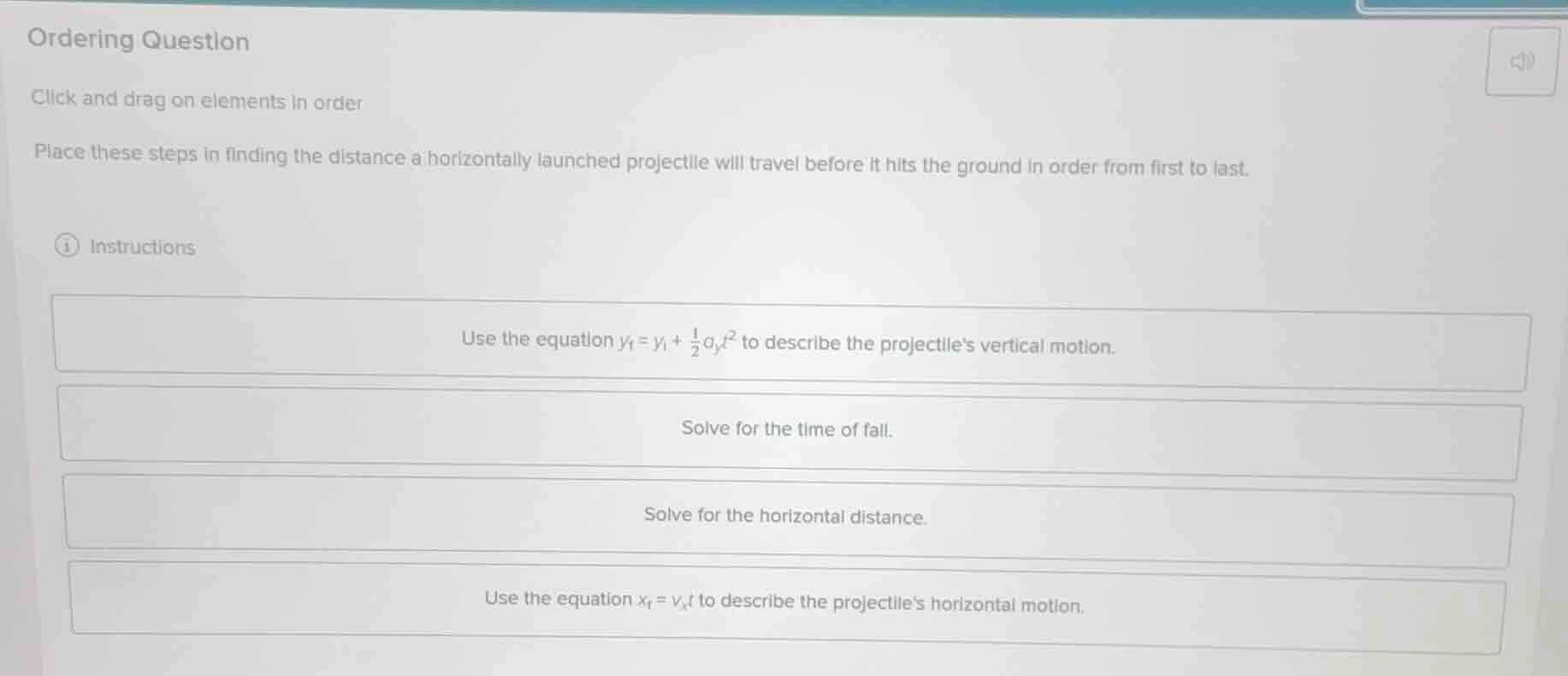 ordering question click and drag on elements in order place these steps…