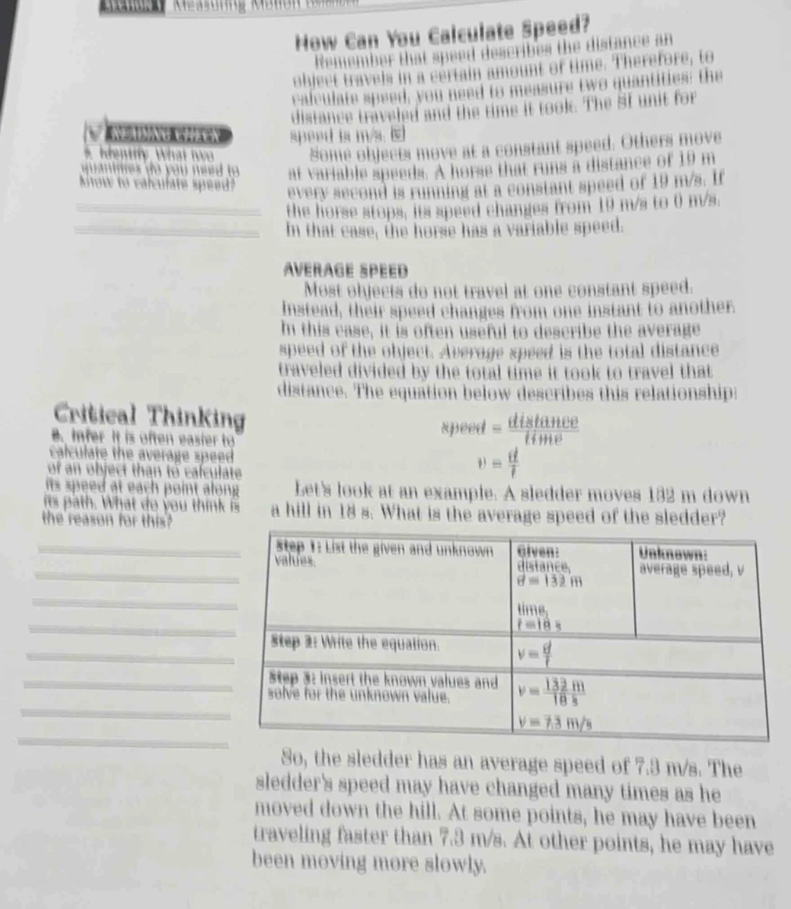 section 1 measuring motion (continued) reading check 5. identify what t…