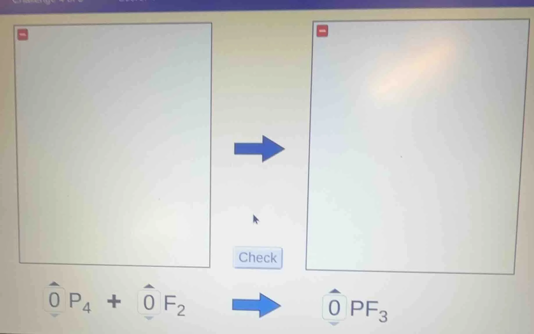 0 p₄ + 0 f₂ → 0 pf₃