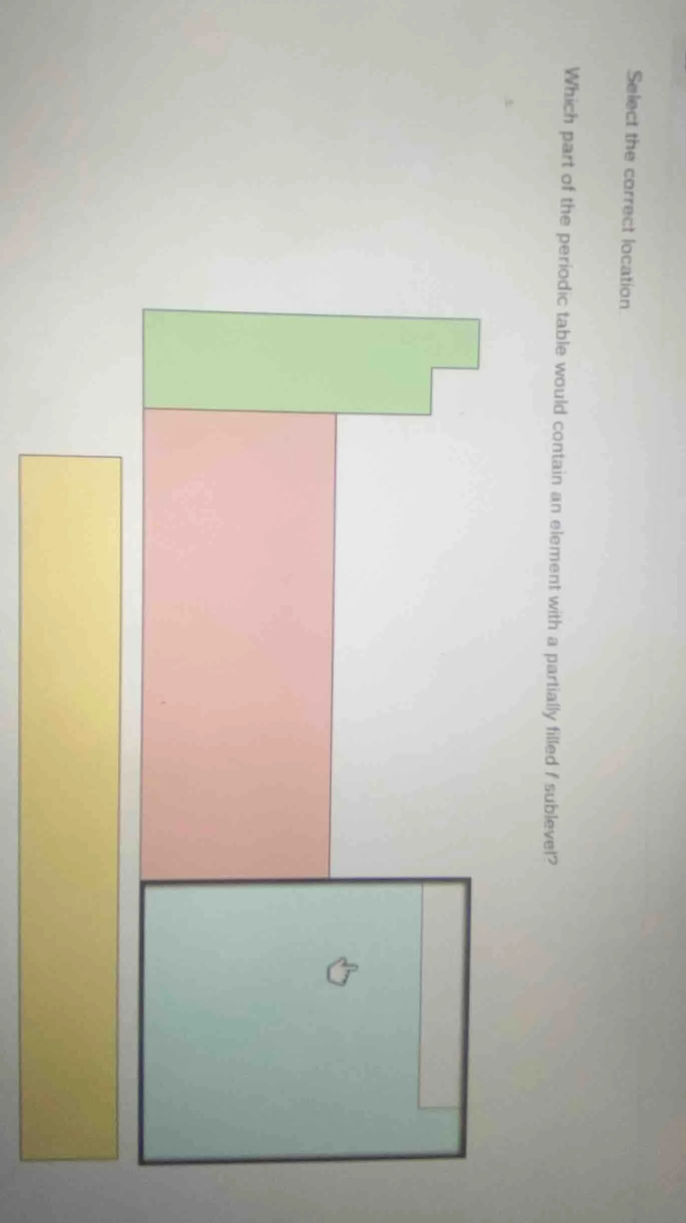 select the correct location. which part of the periodic table would con…