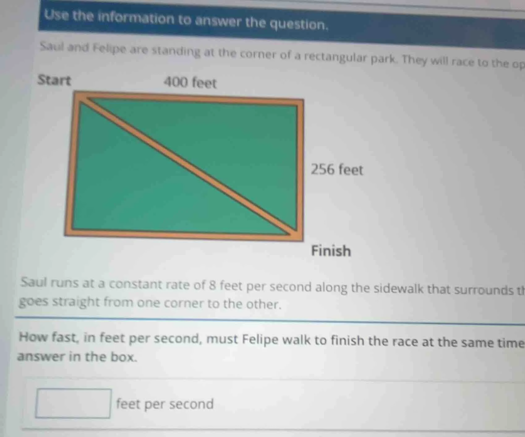 use the information to answer the question. saul and felipe are standin…