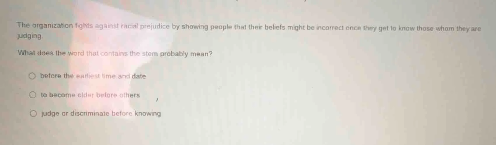 the organization fights against racial prejudice by showing people that…