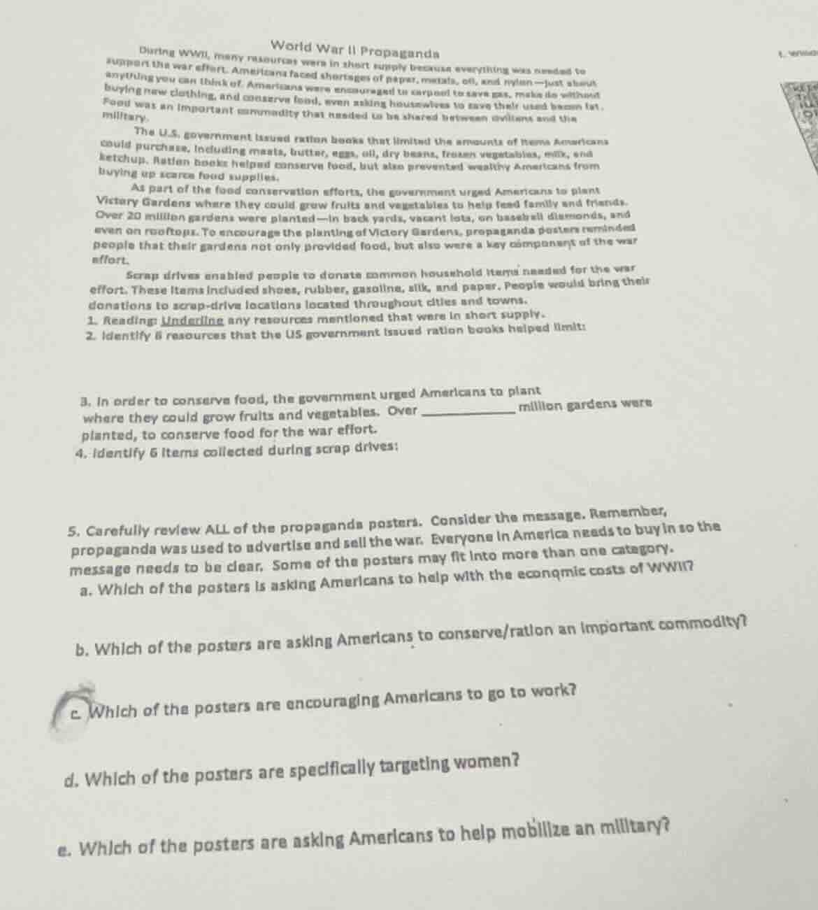 world war ii propaganda during wwii, many resources were in short suppl…