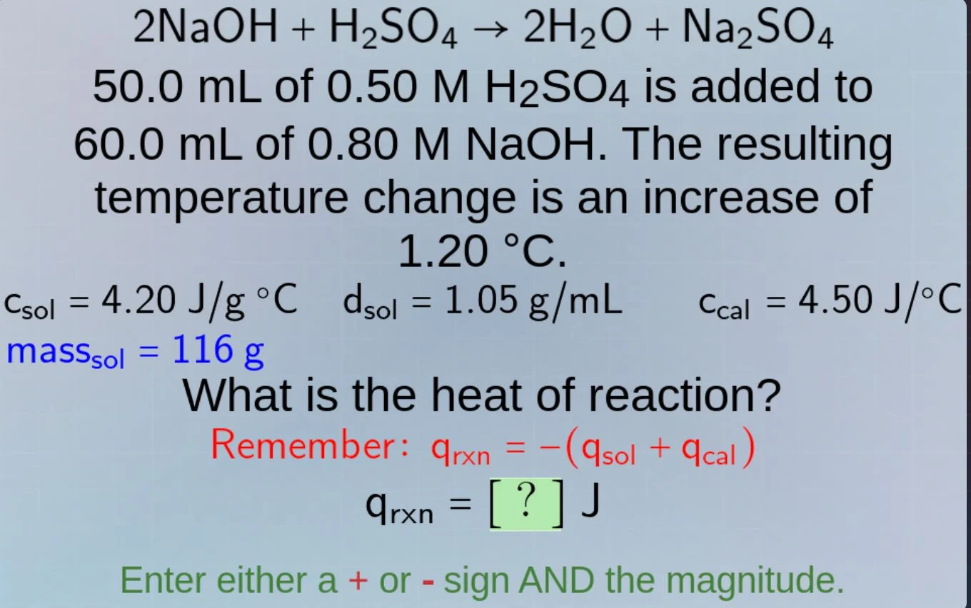 2naoh + h₂so₄ → 2h₂o + na₂so₄50.0 ml of 0.50 m h₂so₄ is added to 60.0 m…