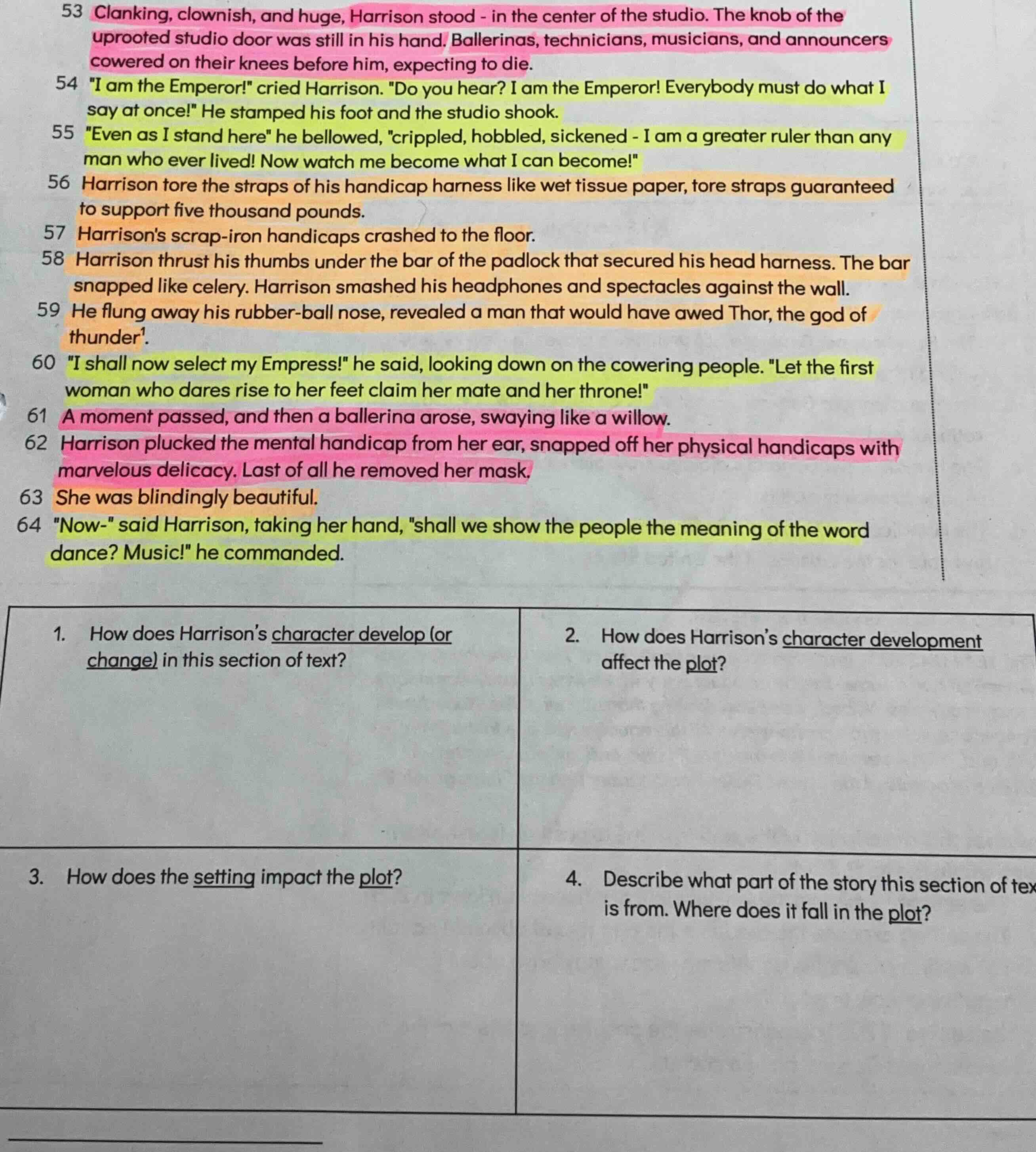 53 clanking, clownish, and huge, harrison stood - in the center of the …