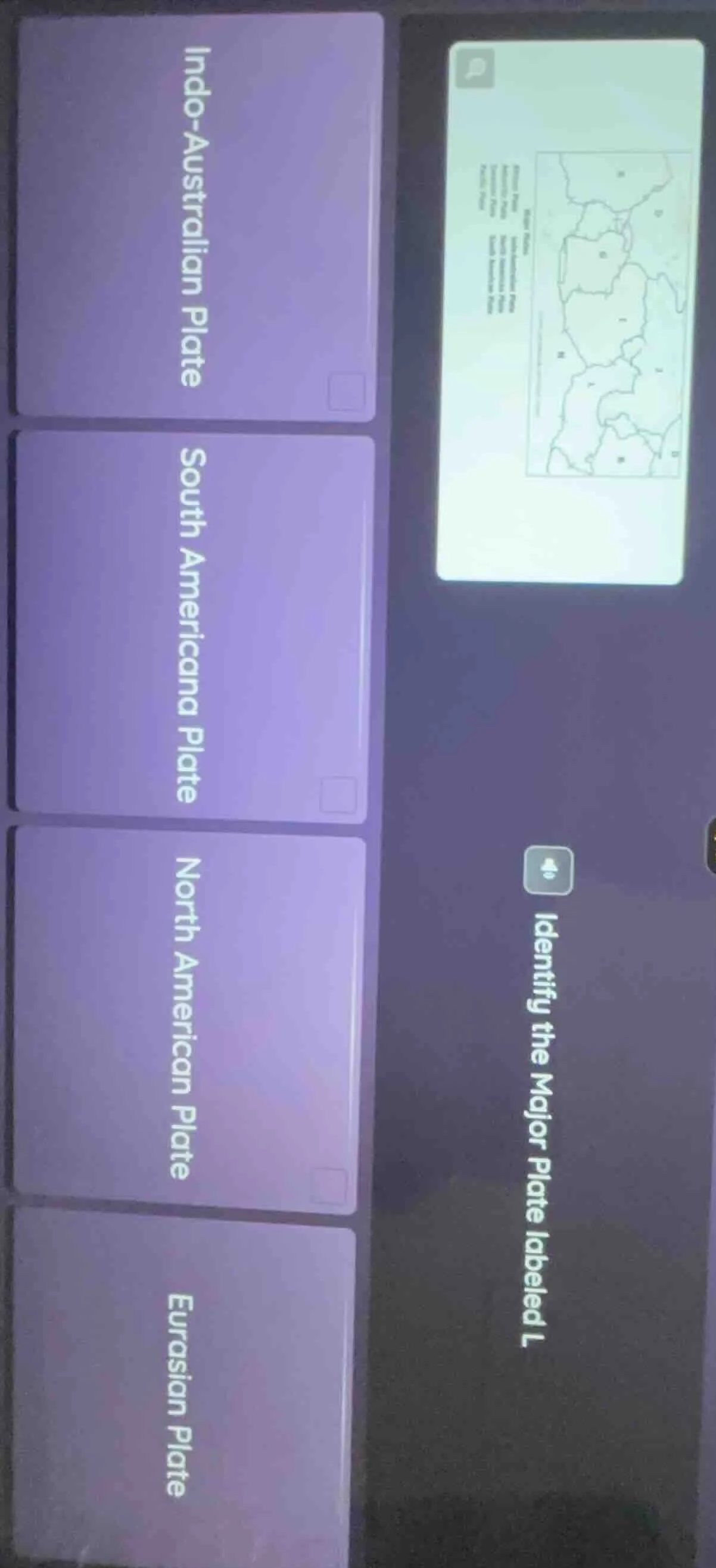 identify the major plate labeled l; indo - australian plate; south amer…