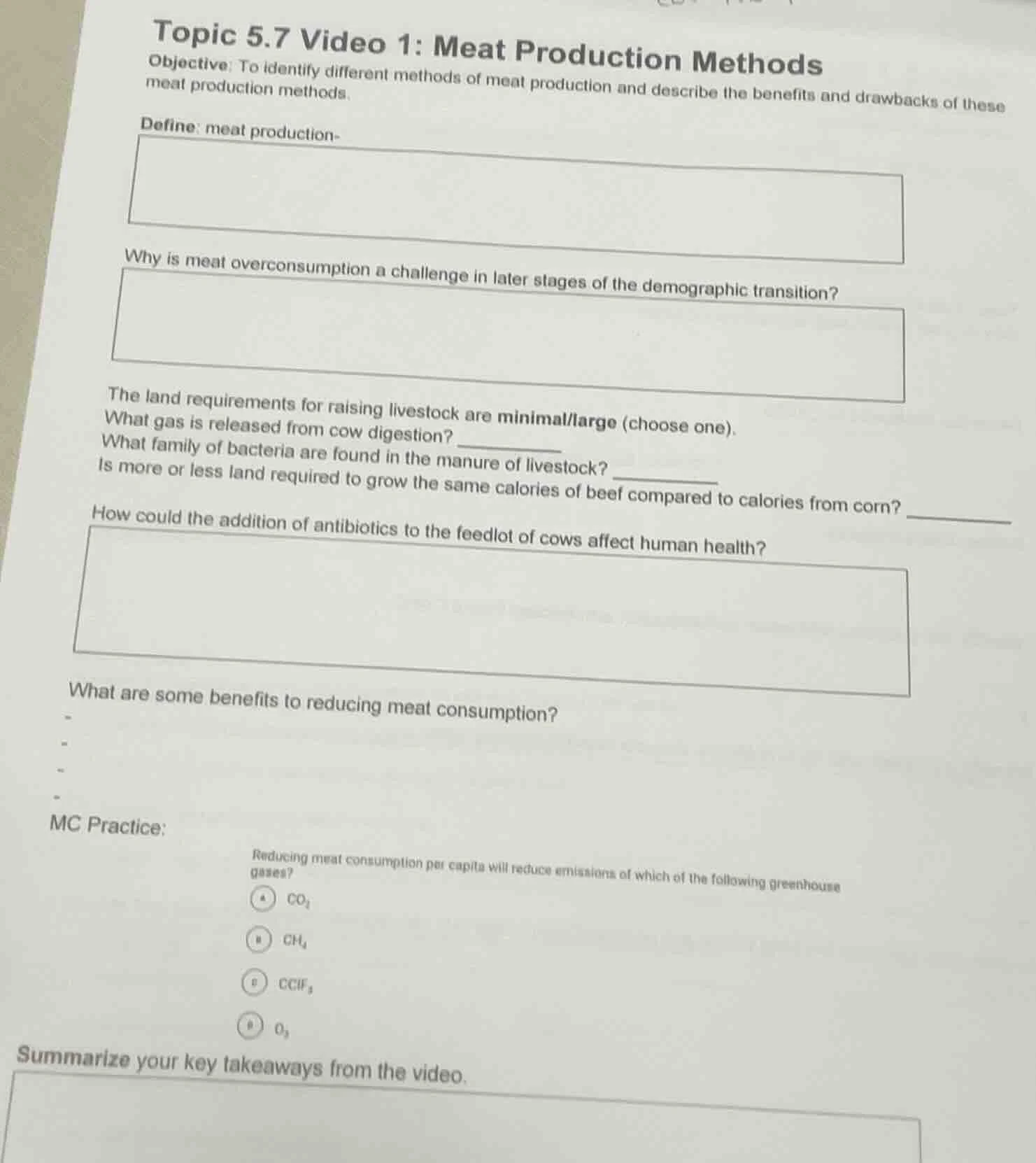 topic 5.7 video 1: meat production methods objective: to identify diffe…
