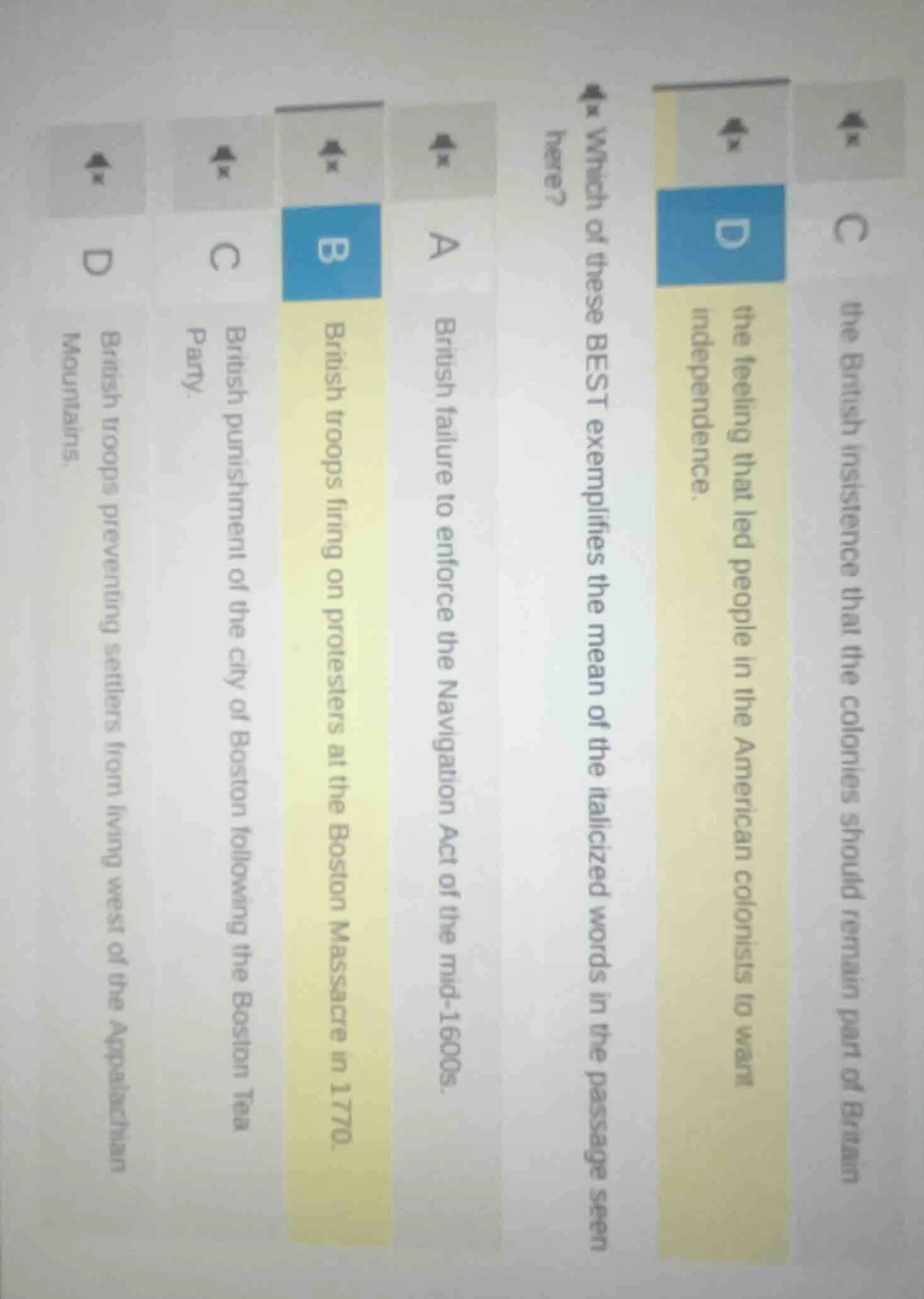 which of these best exemplifies the mean of the italicized words in the…