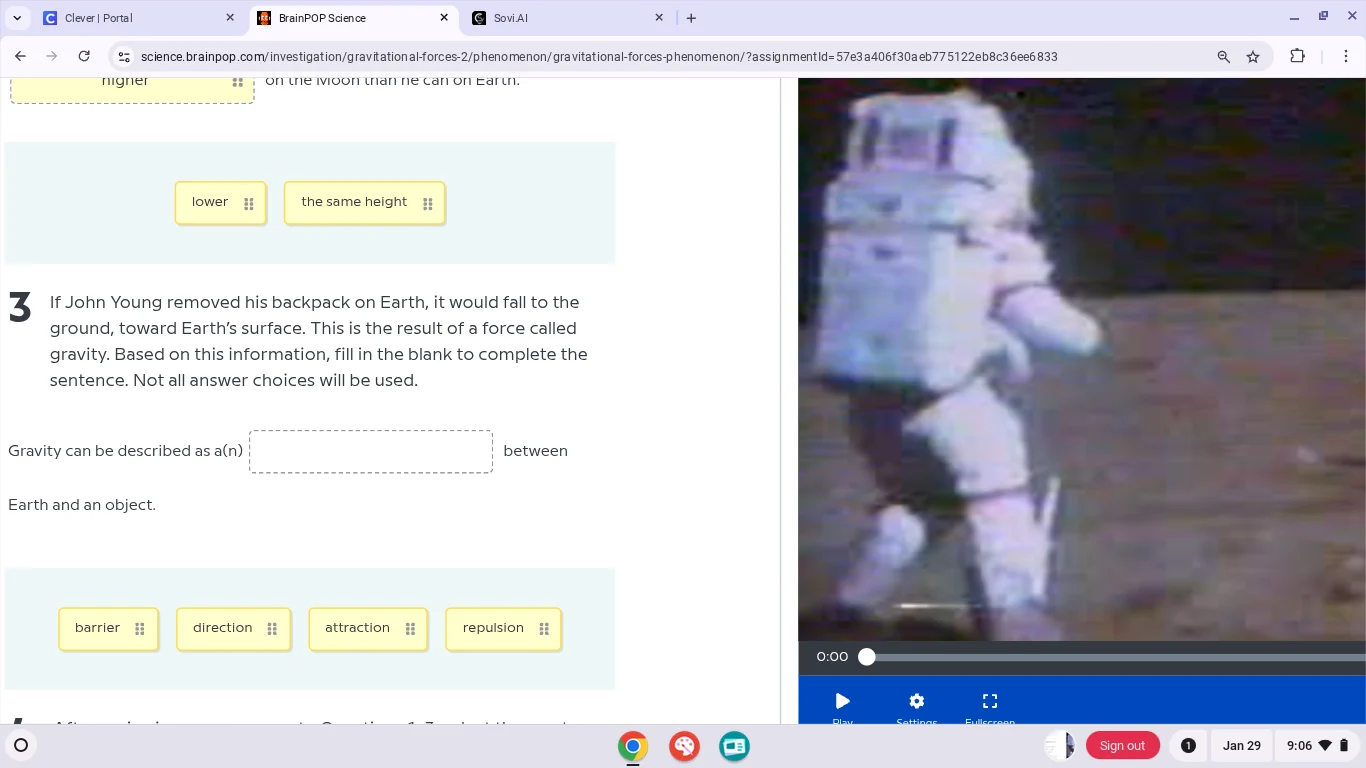 3 if john young removed his backpack on earth, it would fall to the gro…