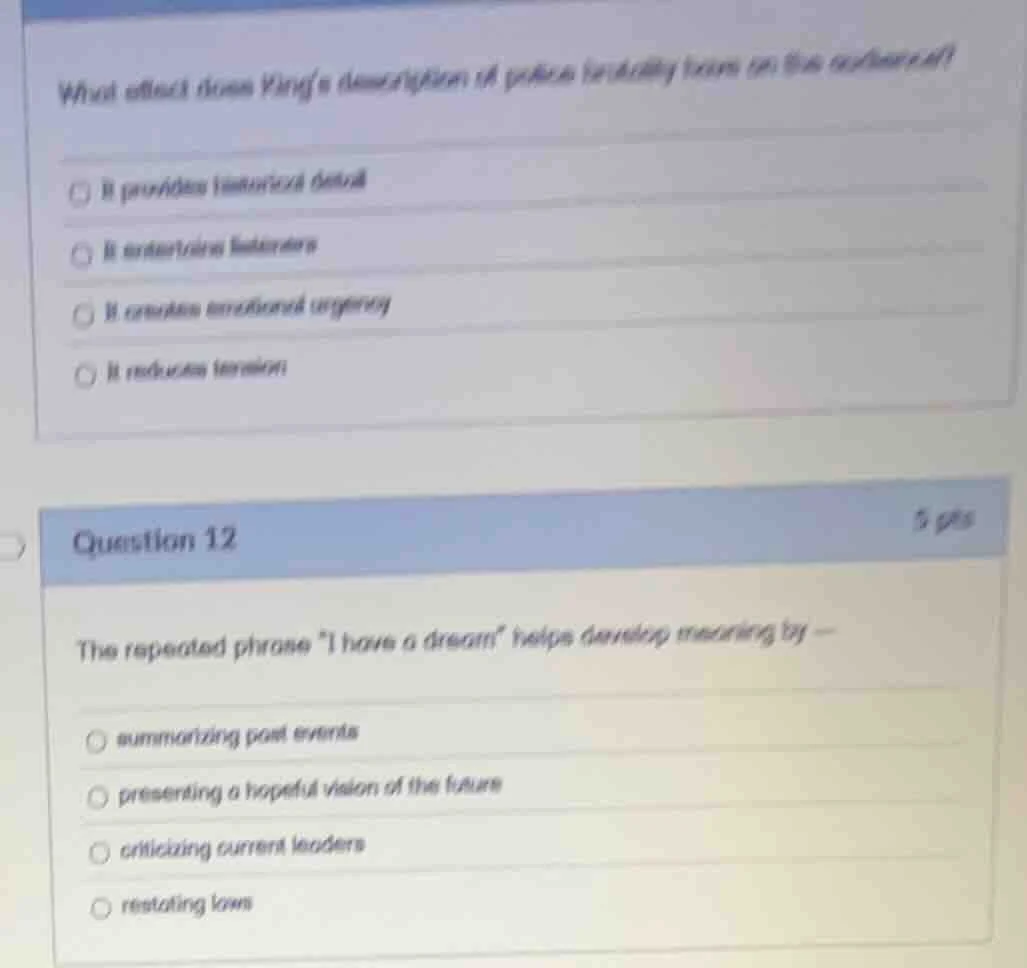 what effect does king’s description of police brutality have on the aud…